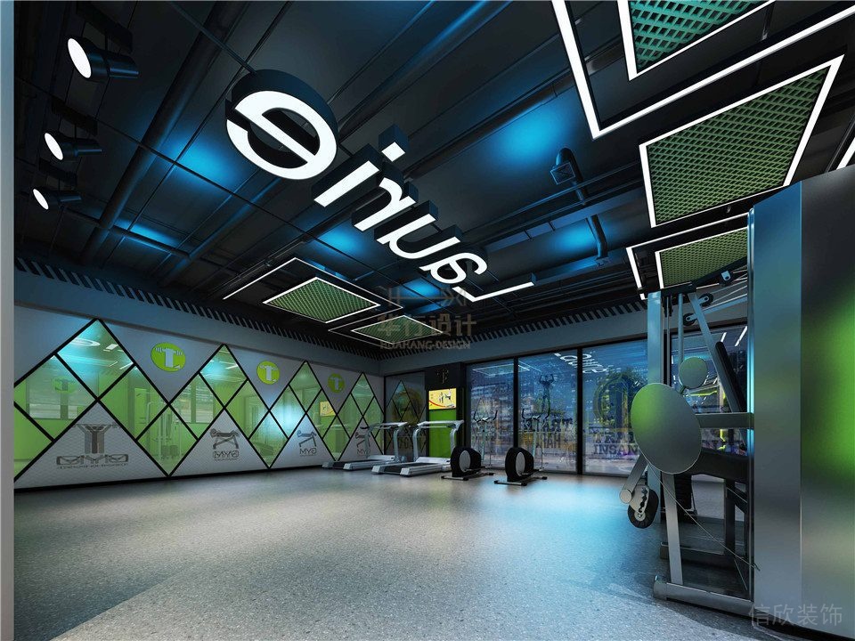 羅力健身會所裝修設計_重量區(qū)