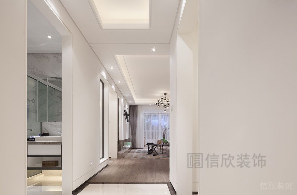 簡約白過道通體全屋定制創(chuàng)意設計簡約白效果