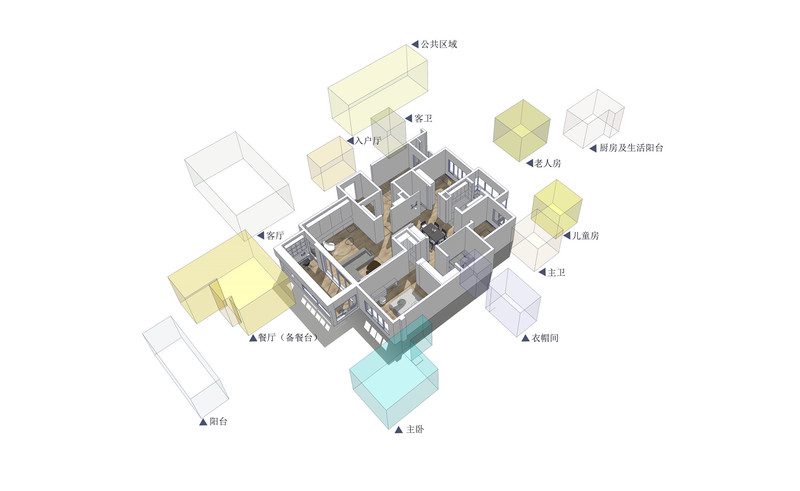 深圳龍崗區(qū)輕奢風格家裝裝修立體平面圖