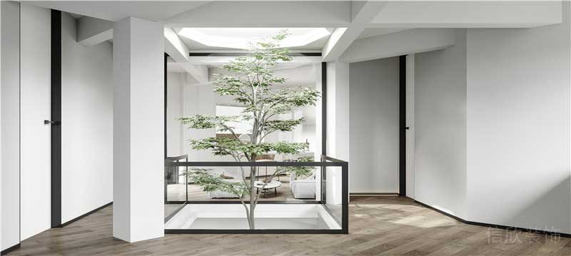 鹽田區(qū)極簡風(fēng)格辦公室裝修設(shè)計過道空間