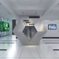 博物館展廳創(chuàng)意設計金屬體和造型通體瓷磚鋪貼現(xiàn)代簡約效果圖