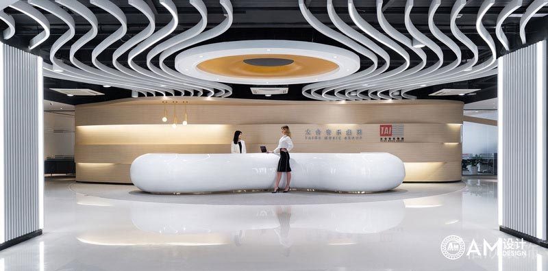 深圳龍崗辦公室裝修設(shè)計(jì)方案 前臺(tái)