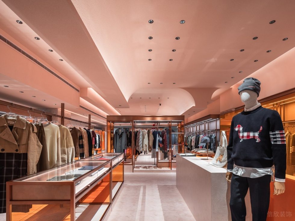 深圳市寶安區(qū)松崗現(xiàn)代風(fēng)買手店概念店裝修設(shè)計(jì)粉色服裝展廳