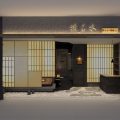 深圳市龍崗區(qū)坂田日式料理店裝修設(shè)計(jì)門廳