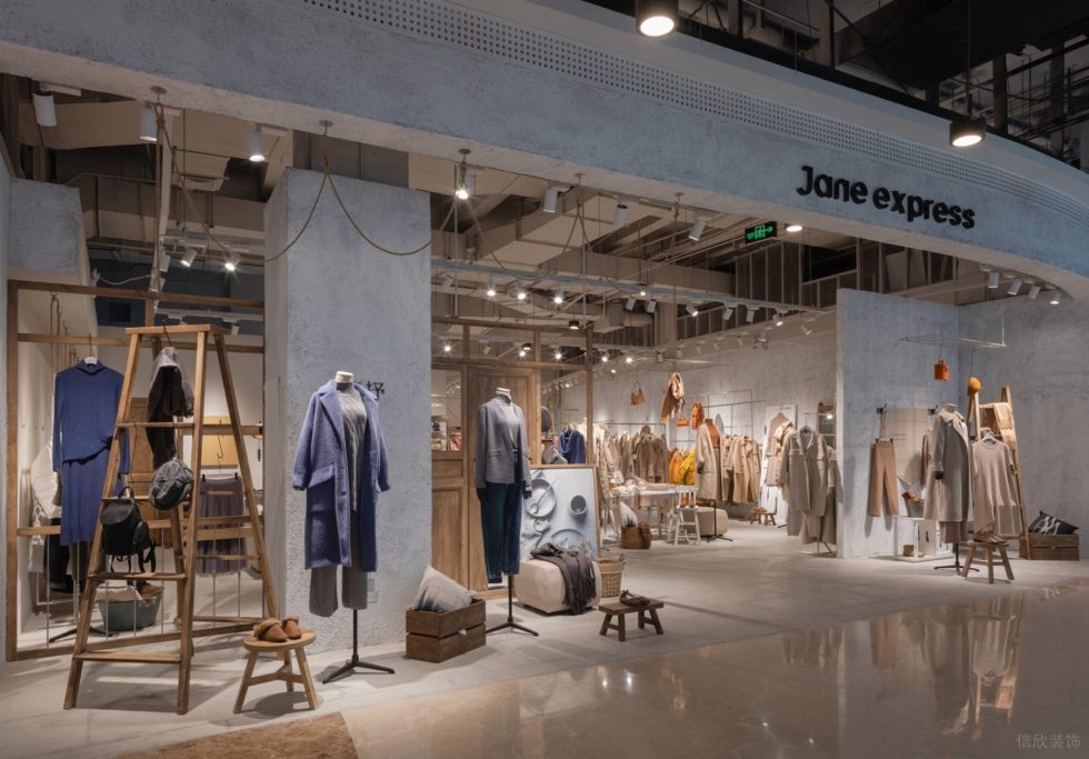 深圳市龍華區(qū)大浪現(xiàn)代風(fēng)jane Express服裝店鋪裝修設(shè)計外立面二