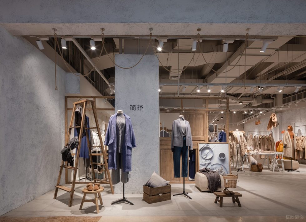 深圳市龍華區(qū)大浪現(xiàn)代風(fēng)jane Express服裝店鋪裝修設(shè)計入戶展示區(qū)