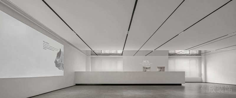 深圳寶安區(qū)西鄉(xiāng)滿京華soho藝巒白色主調(diào)現(xiàn)代極簡主義風(fēng)格辦公室裝修設(shè)計(jì) 前臺服務(wù)區(qū)