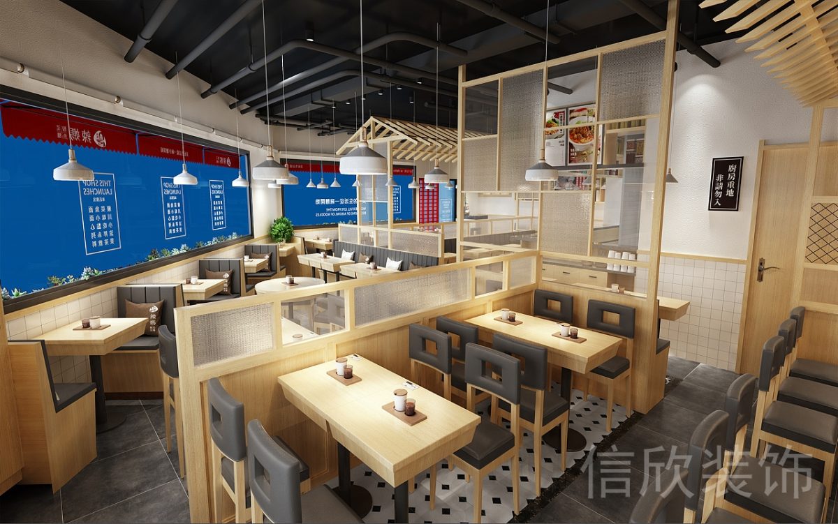 深圳羅湖火車(chē)站快餐廳屏風(fēng)隔斷裝修設(shè)計(jì)