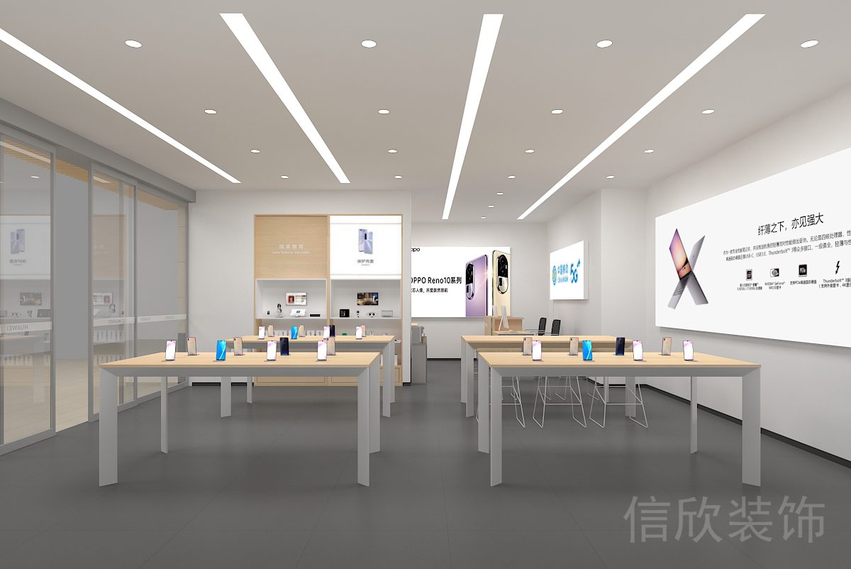 深圳龍崗卓悅城手機(jī)數(shù)碼店店內(nèi)展臺