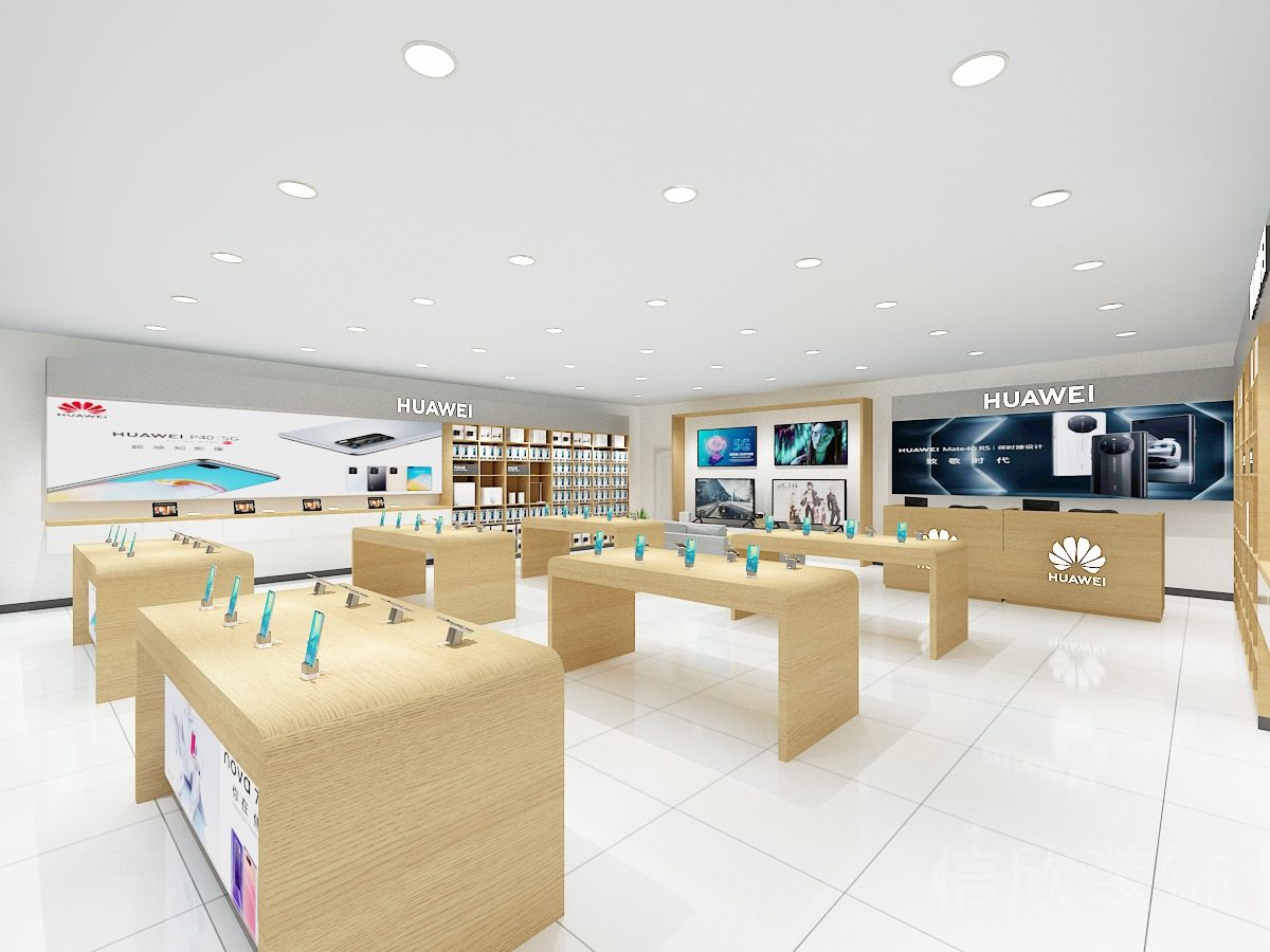 深圳南山假日廣場手機(jī)數(shù)碼店平面天花吊頂裝修
