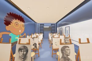 深圳藍眼睛美術(shù)培訓中心培訓教室裝修